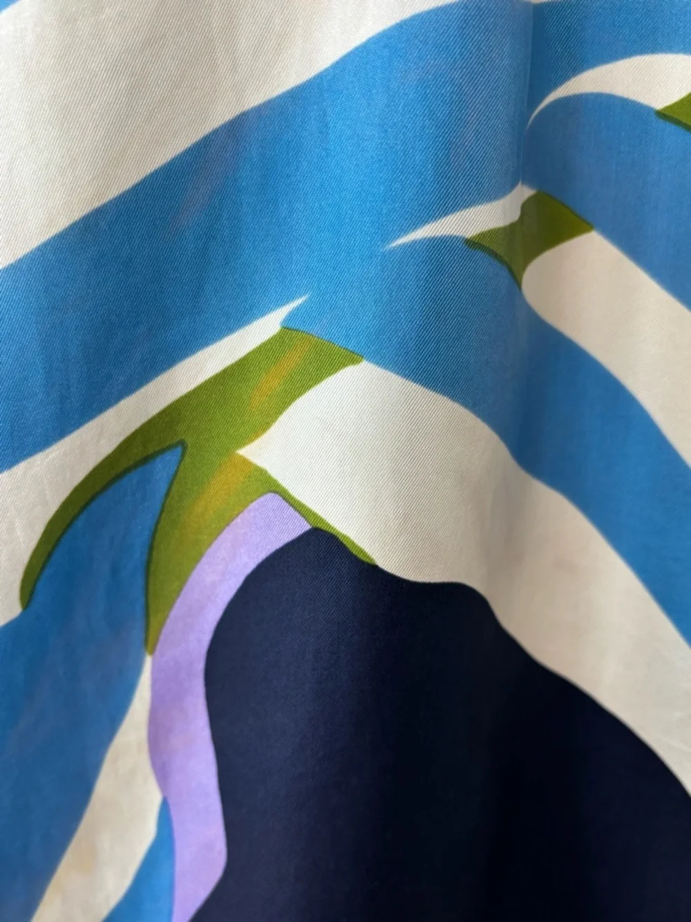 Dior Vintage Navy and Cream Silk Scarf 30” - Picture 6 of 6